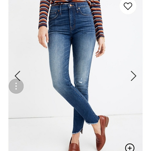Madewell Denim - Madewell petite 10" high rise Skinny cutout hem